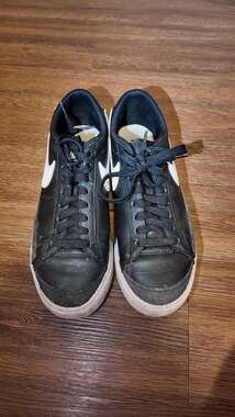 Nike Blazer Low Platform Black White Sneakers - Women's Size 7